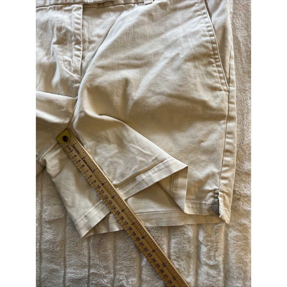 LOFT The Riviera Short Womens 10 Tan Stone Cotton Flat Front Slash Pocket - Picture 7 of 7
